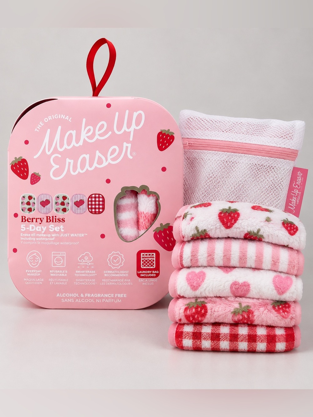 MakeUp Eraser Berry Bliss Reusable Cloth Set - 5 Day Set